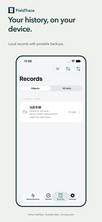 Your history, on your device.